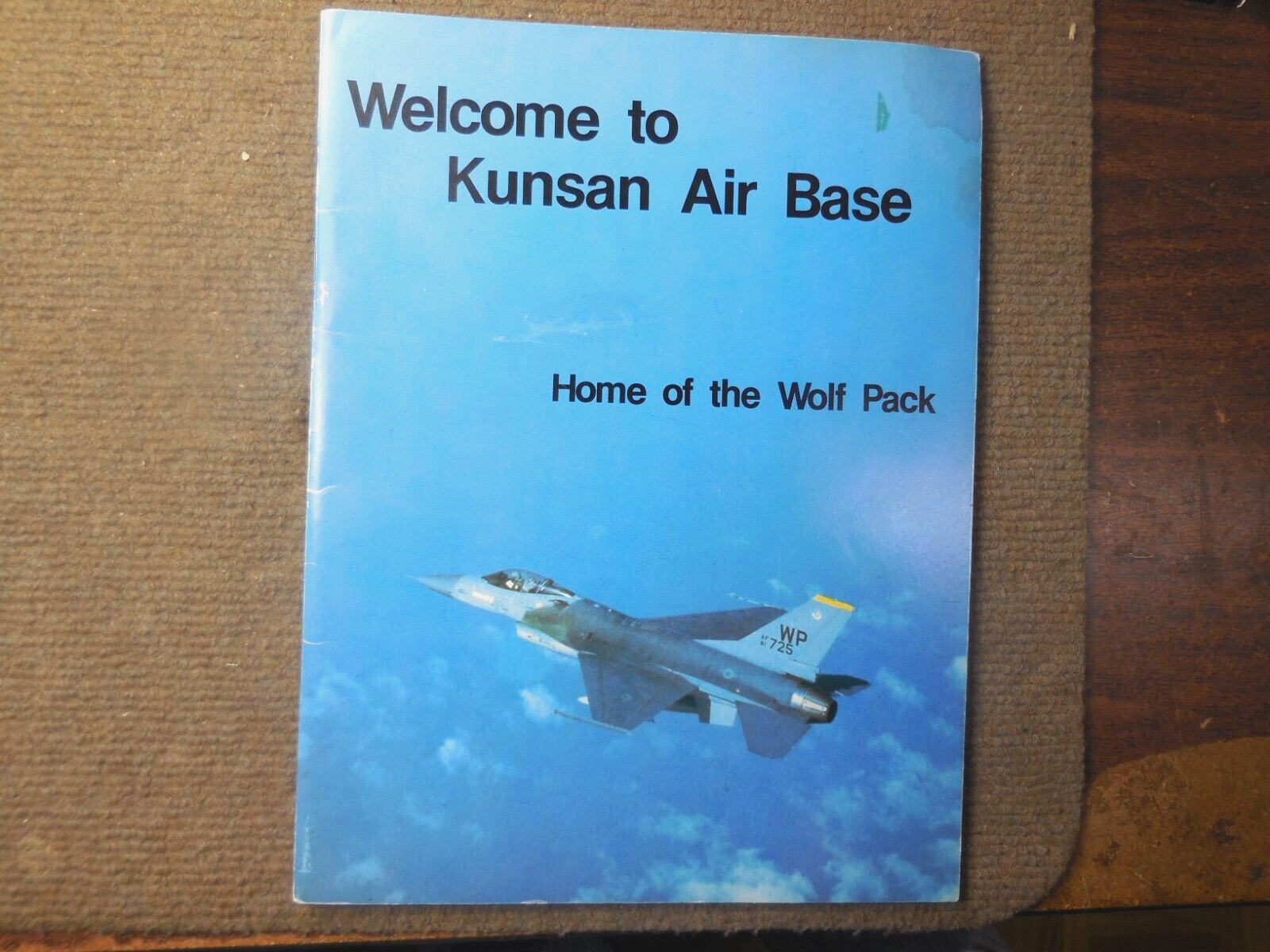 Softcover USAF Book Welcome To Kusan( KOREA) Air Base Home of The Wolf Pack