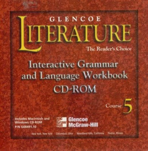 Glencoe Literature Grammar & Language 5 PC MAC CD learn basics home schooling!