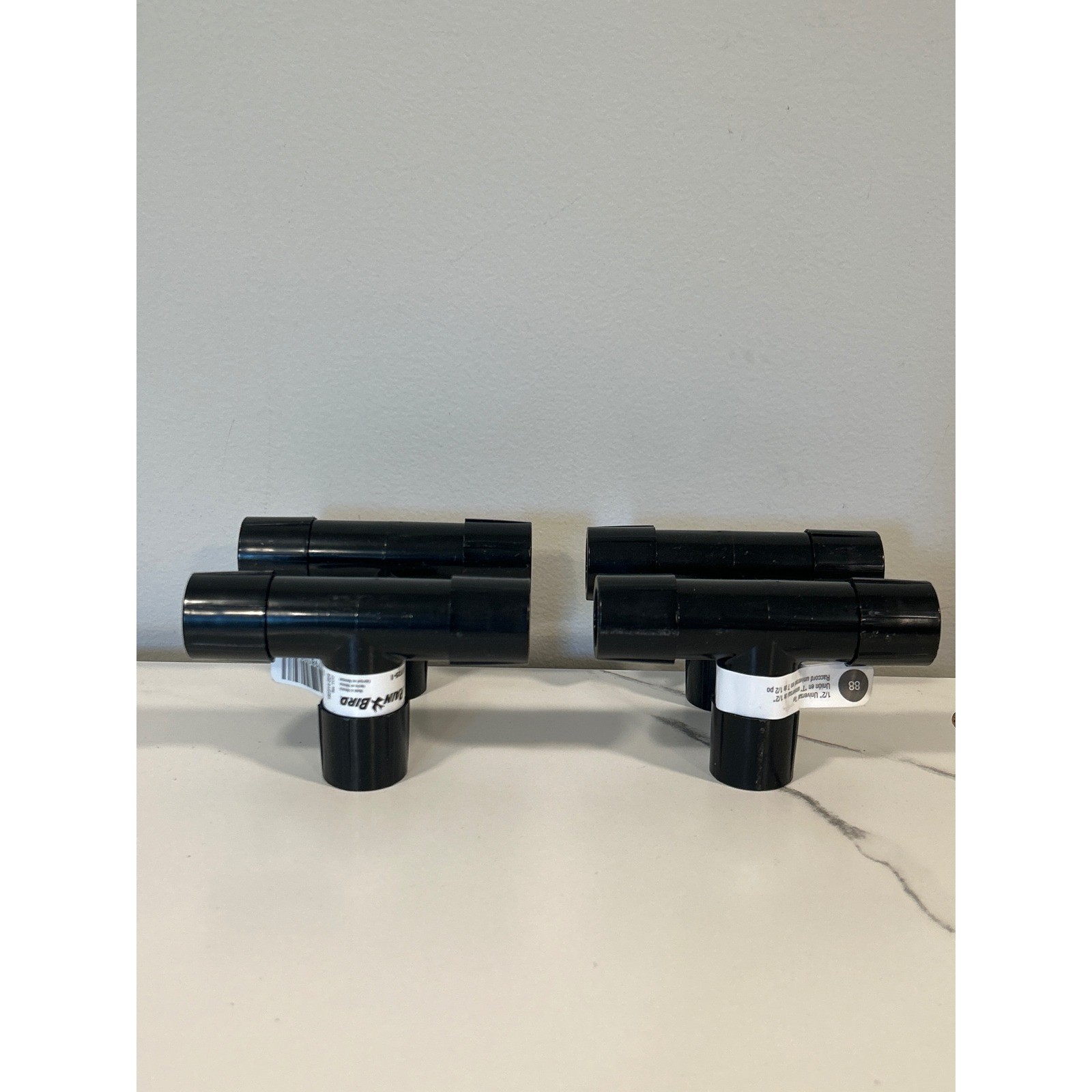 Lot of 4 Rain Bird EFT25-1 Universal Tee Drip Irrigation Fitting 1/2 Inch Black