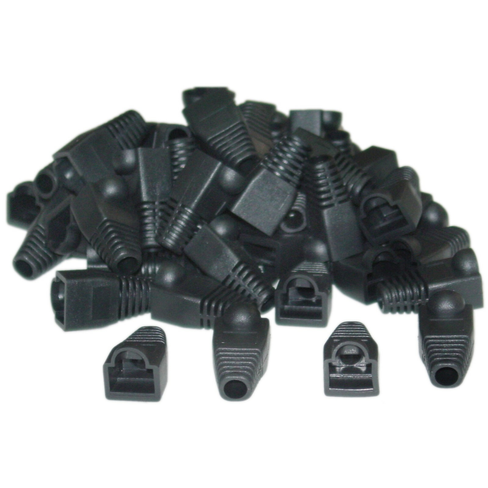 RJ45 Black Strain Relief Boots (50 Pcs Per Bag) SR-8P8C-BK