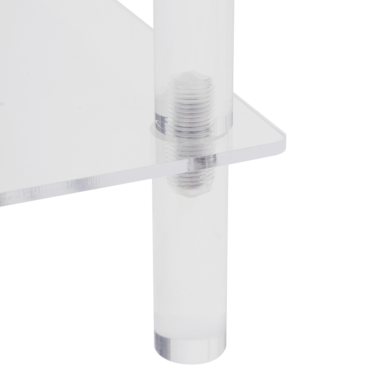 Acrylic Narrow Side Table 7" Wide Skinny Nightstand/Bedside Slim Small End Table