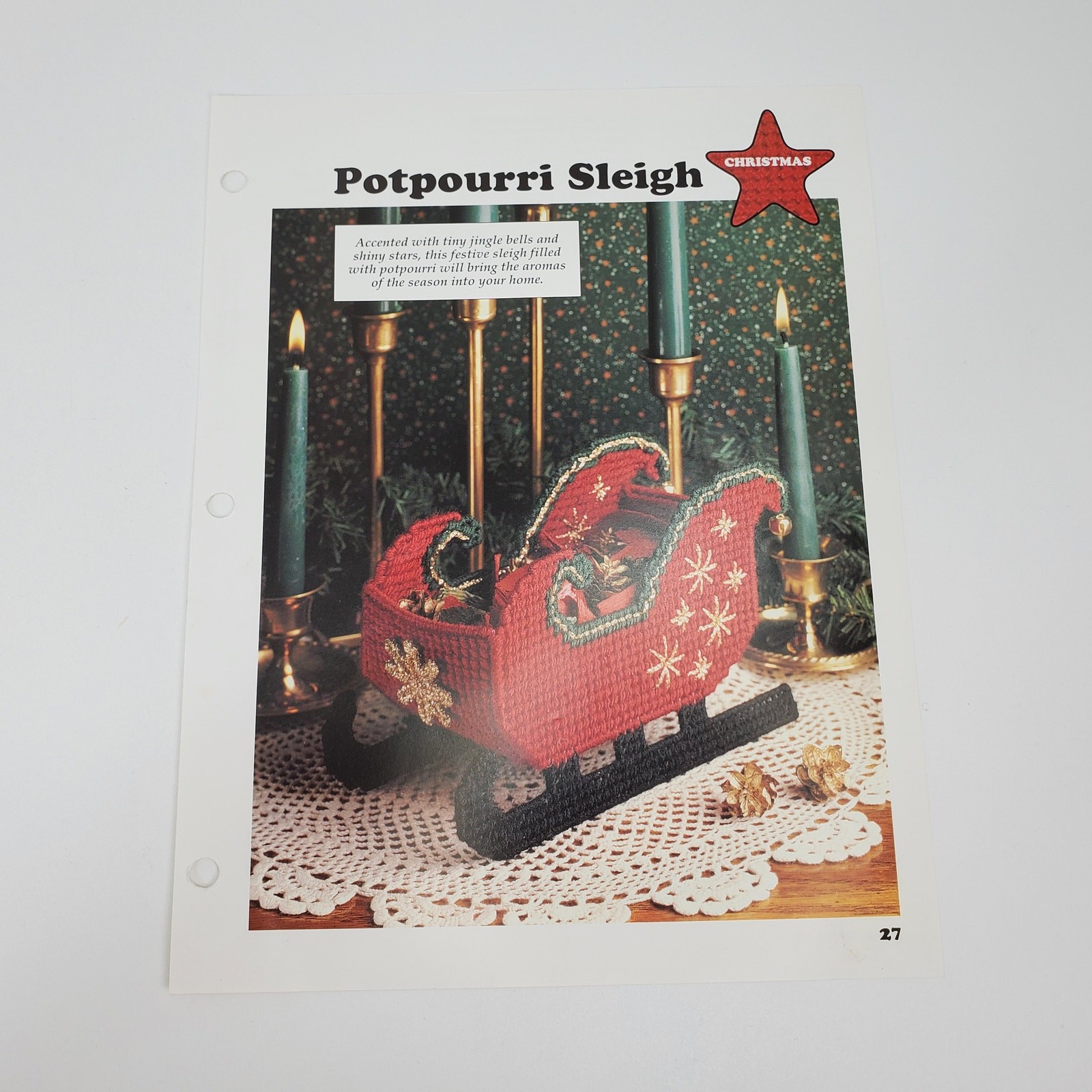 Plastic Canvas All Stars 1995 Leisure Arts 4 Patterns from Patternpak 9