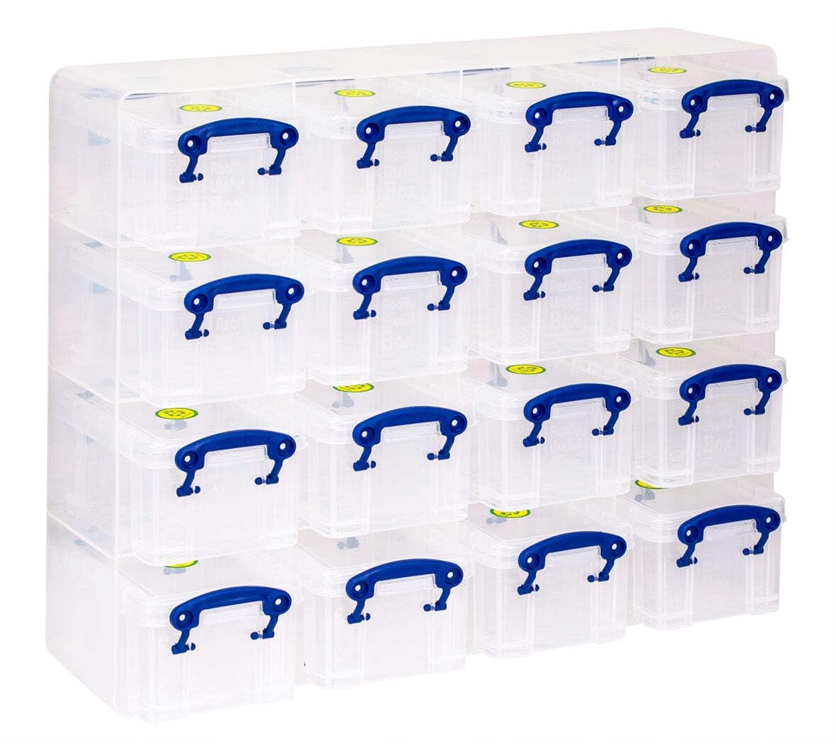 Really Useful Box Really Useful Plastic Storage 0.3 Litre Organiser Pack 16 X
