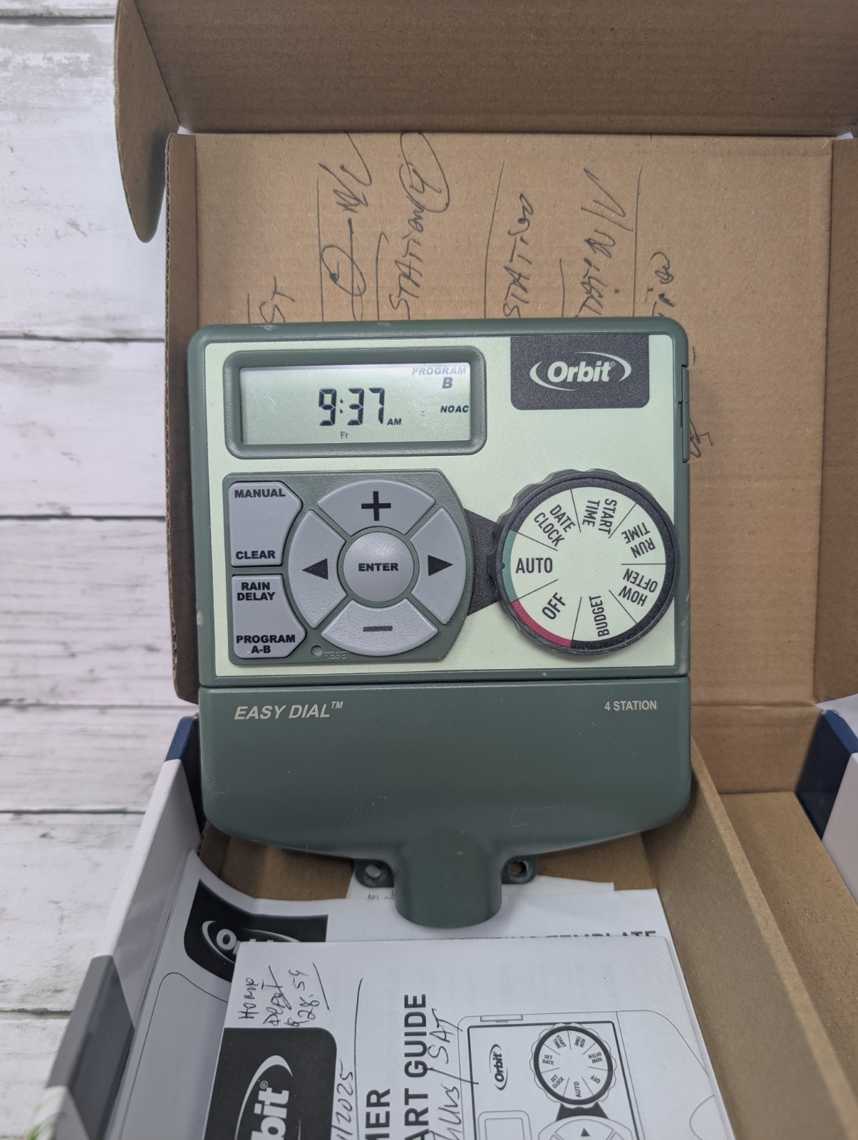 Orbit EASY DIAL 4 Station Sprinkler Timer 28964 Indoor Mount Easy-Set Logic
