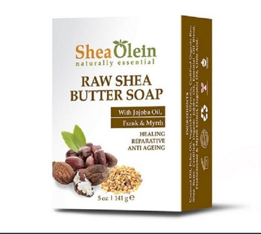 Raw Shea Butter Shea Olein Natural Soap 5 oz Bar With Jojoba Oil Pack of 6
