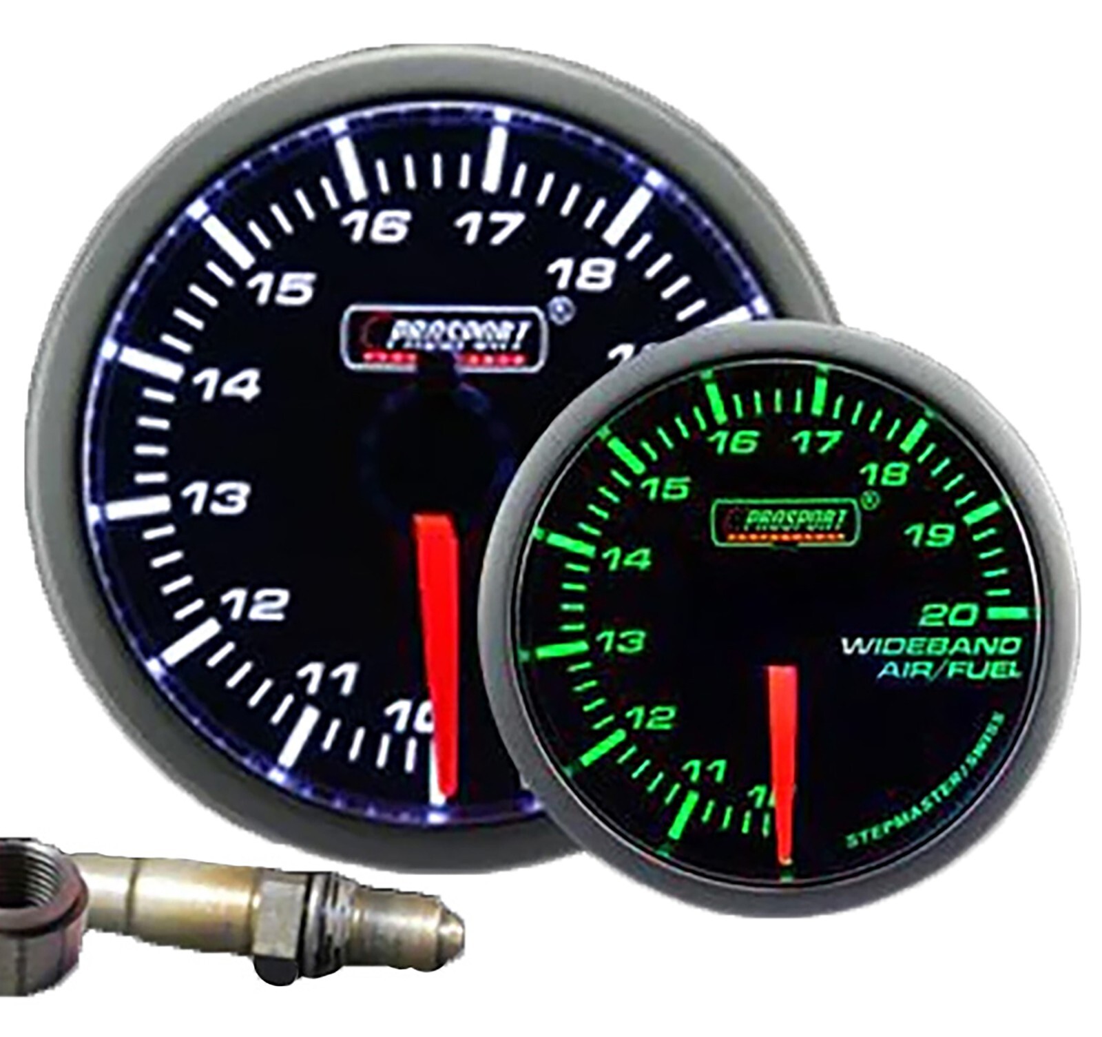 Wideband Air Fuel Ratio Gauge Kit w/ Bosch O2 sensor Green/White W/output AFR