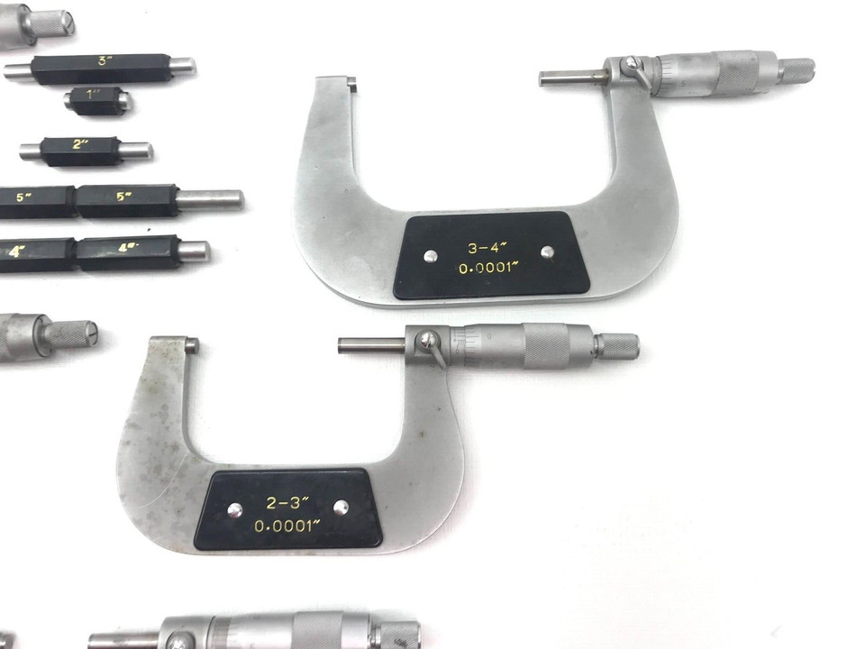 Outside Micrometer Set 1-2" to 5-6" Machinist Tool Set