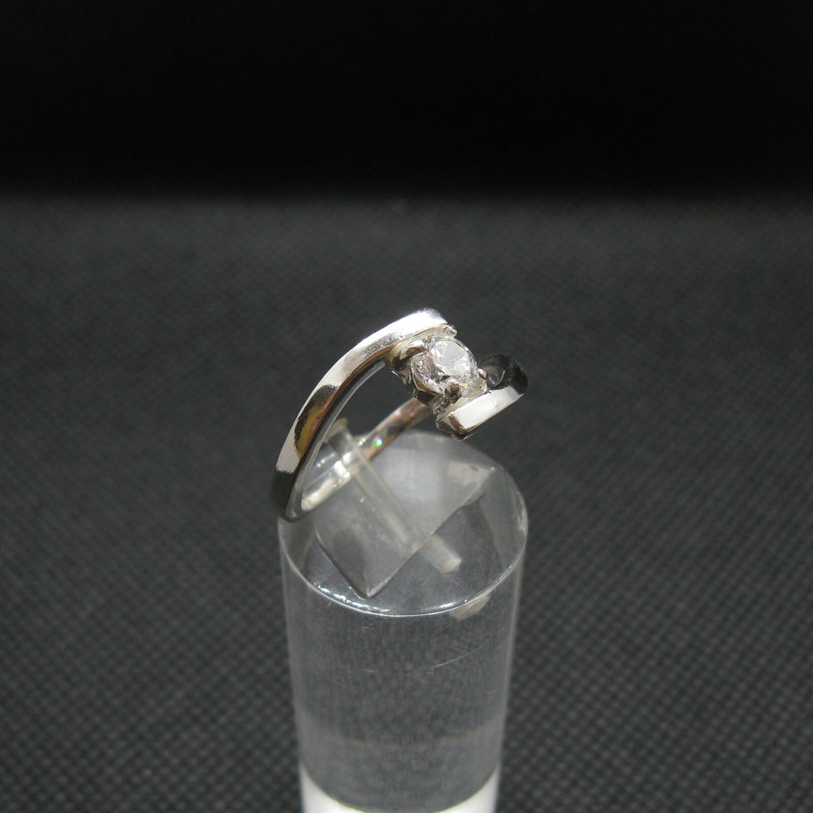 Genuine Sterling Silver Solitaire Ring Solid Hallmarked 925 4.5mm Cubic Zirconia