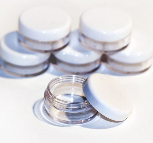 10ml empty craft jars/ pots VARIOUS QUANTITIES / lip balm /cosmetic /glitter jfw