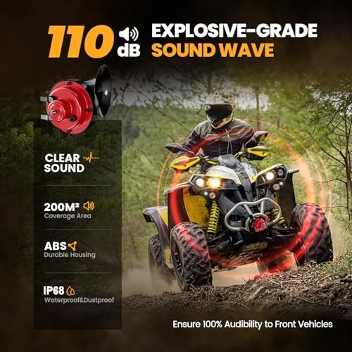 UTV Turn Signal Kit with Horn, ATV SXS Blinker Kit with Brighter LED