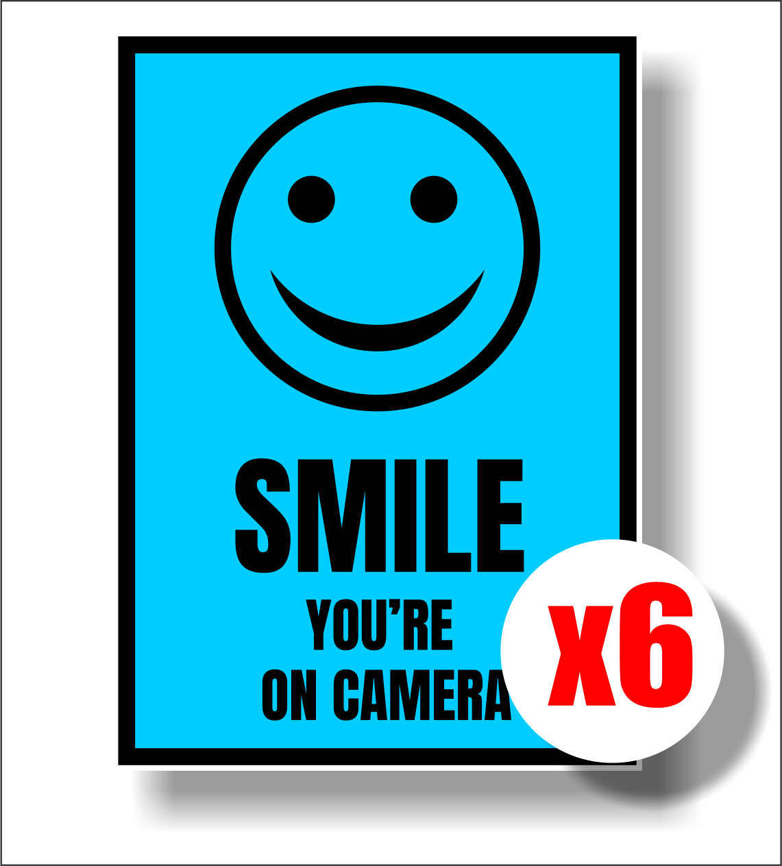 Funny Warning CCTV Security Surveillance Camera Sticker Sign Decal 50mm x 70mm