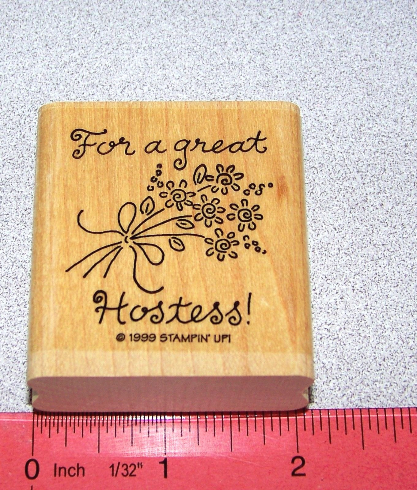 For a Great Hostess Rubber Stamp Single Clean by Stampin Up Business Memos