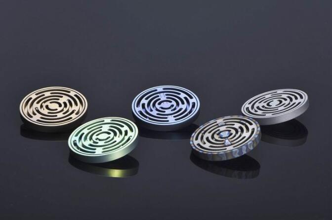 Titanium Alloy Maze Spinning Top Coin Hand Spinner Anti Stress EDC Fidget Toy