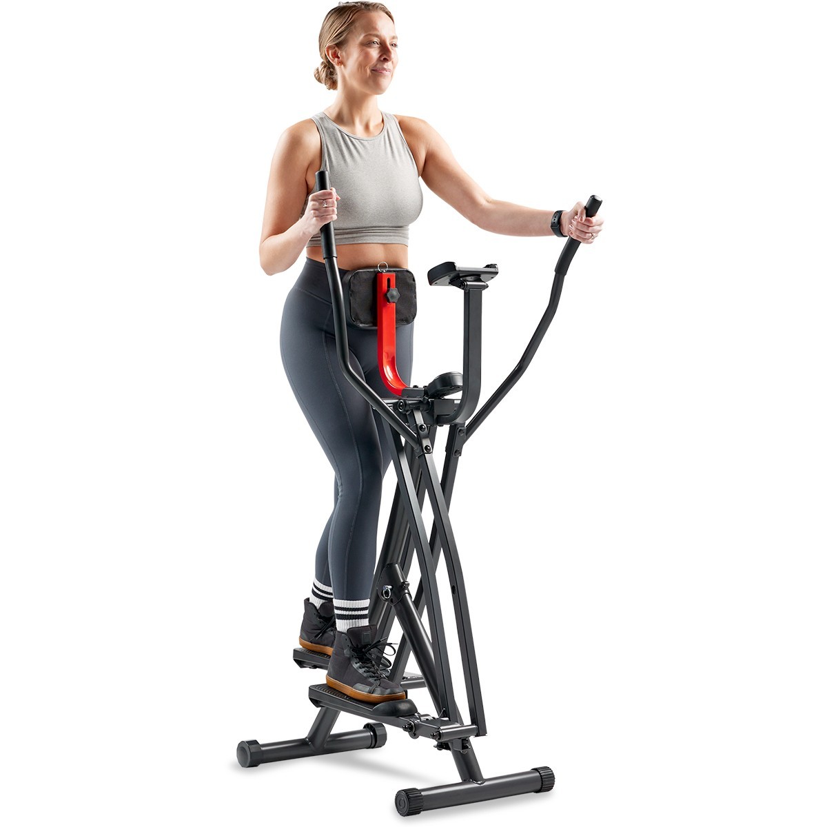 Smart Foldable Air Walk Elliptical Ski Glide Cross Trainer Adjustable Resistance