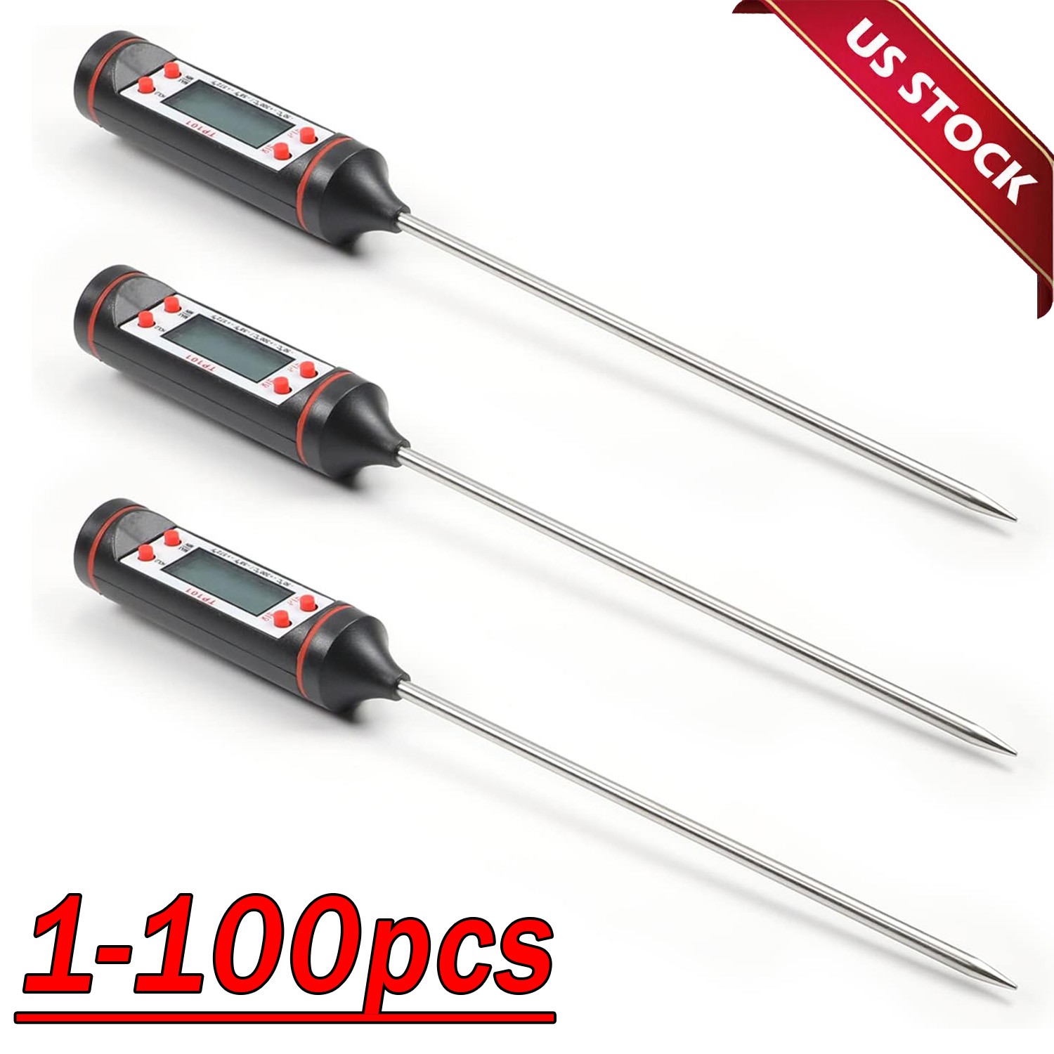 Instant Read Digital Meat Thermometer BBQ Grill Smoker Kitchen Food Cooking Lot