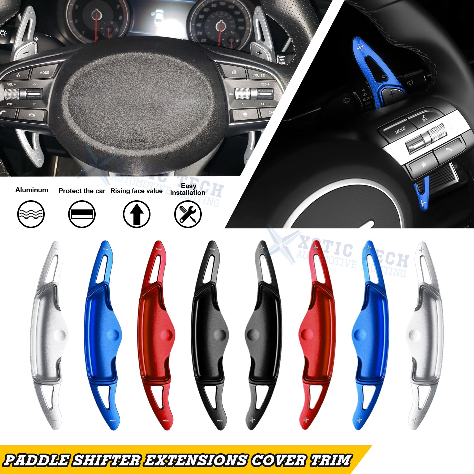 Alloy Paddle Shifter Extension Cover Accessories For Hyundai Sonata Genesis G70