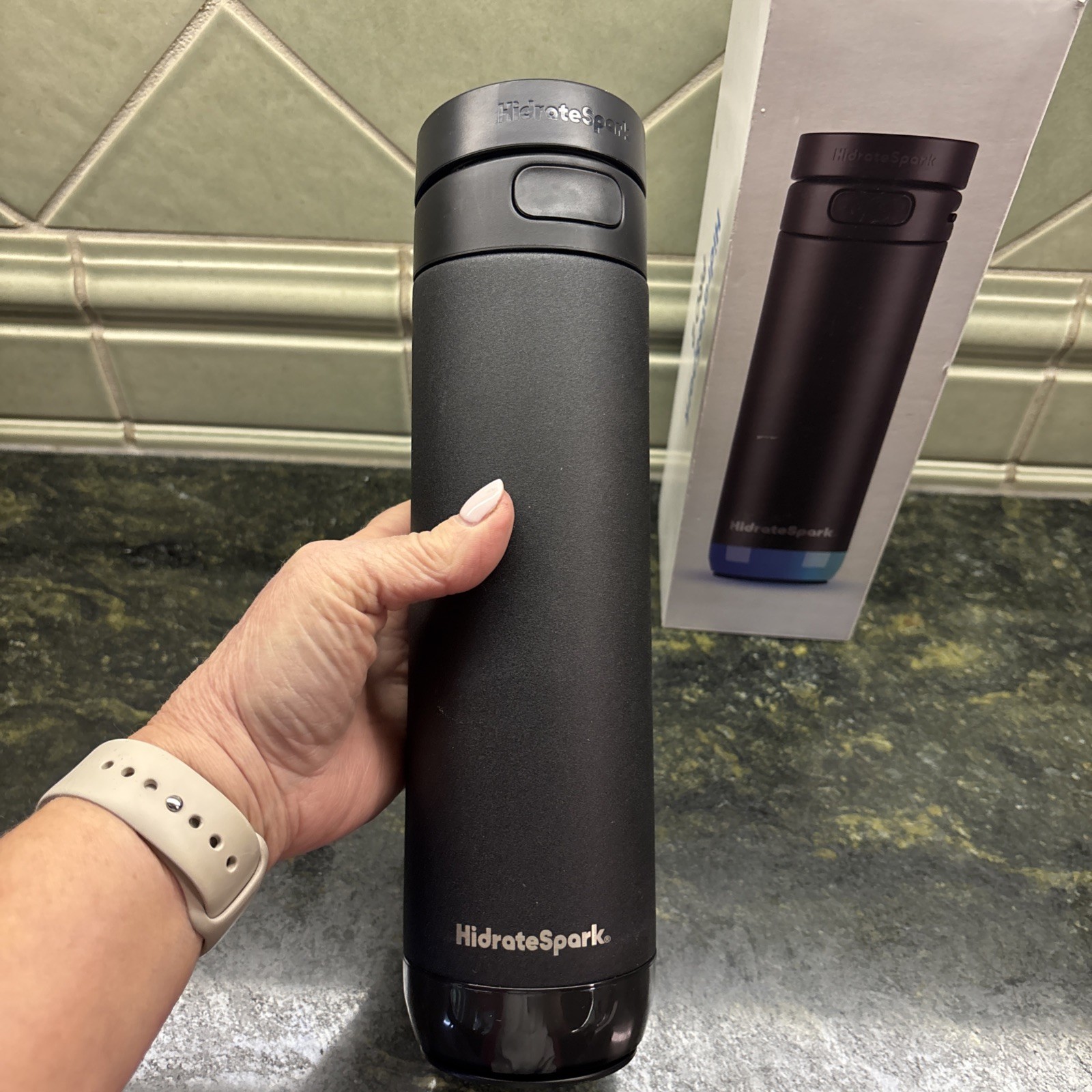 Hidrate Spark PRO 2 Black – Smart Hydration Bottle with Drink Reminders