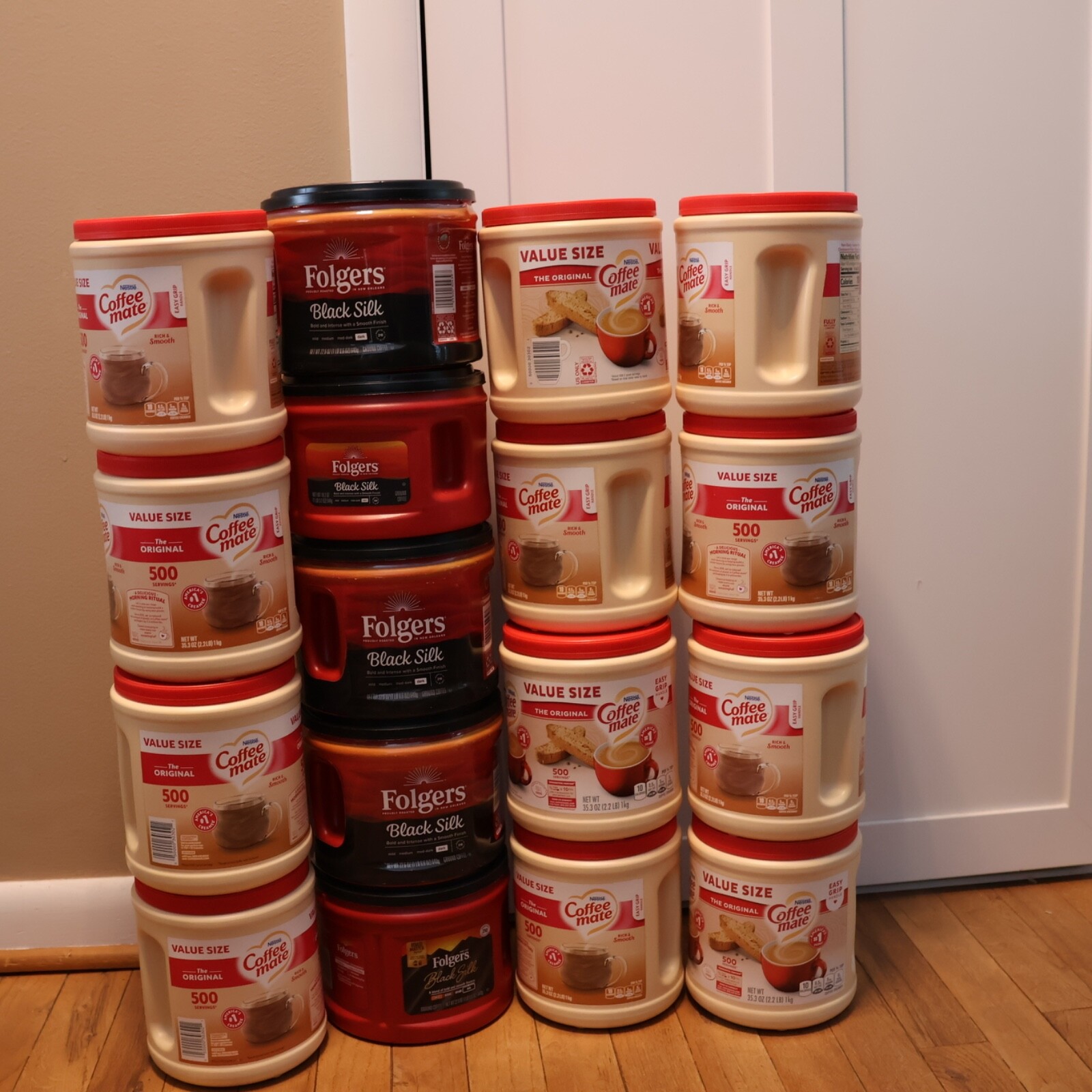 EMPTY Coffee Cans Containers and Lids Arts Crafts Storage Easy Grip Handle Lot