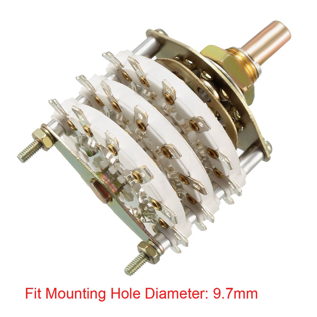 3P9T 3 Pole 9 Position 3 Deck Band Channel Rotary Switch Selector