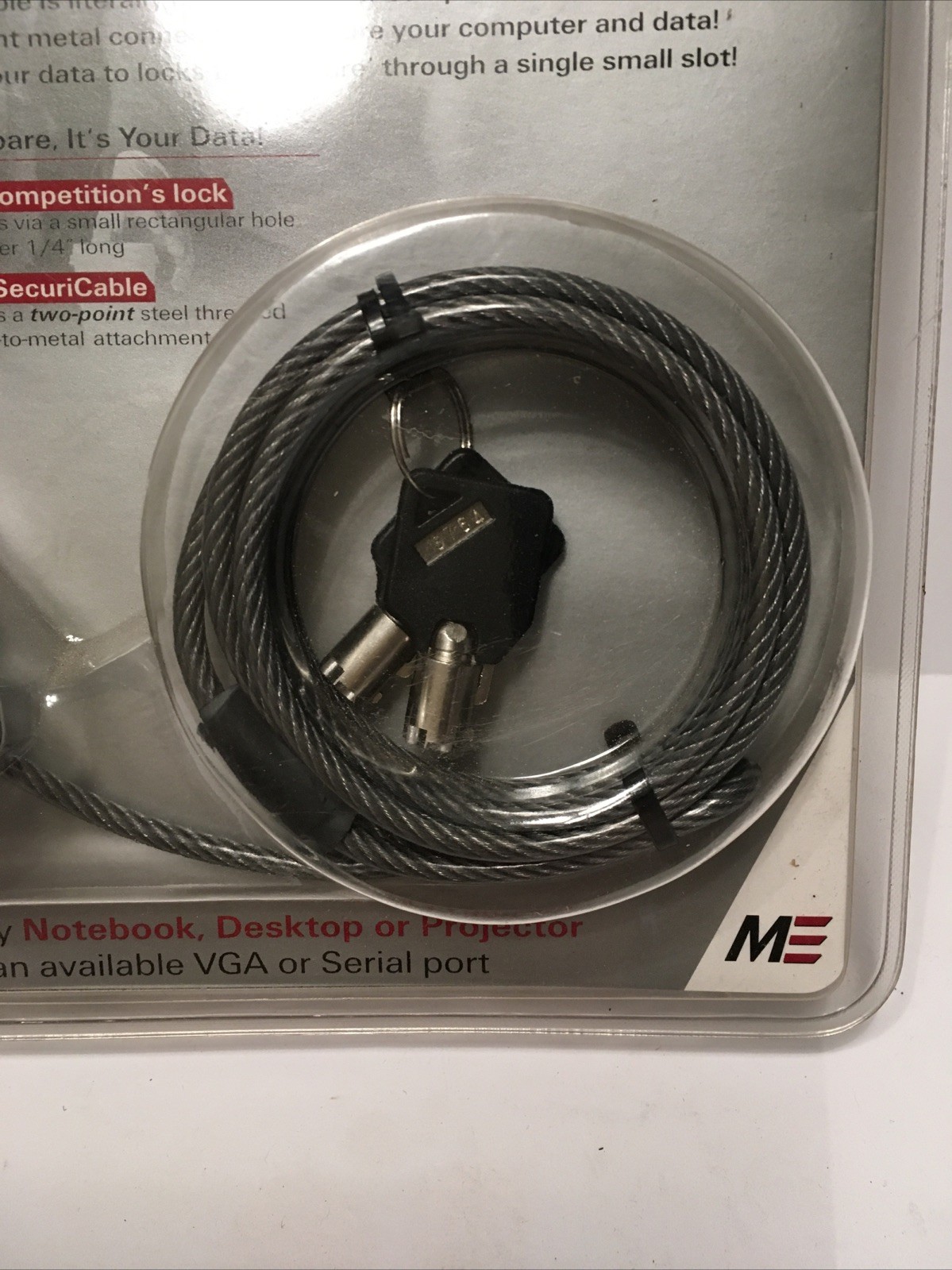 Mobile Edge Key Cable Lock Laptop High Security #MEALK1 - NEW SEALED