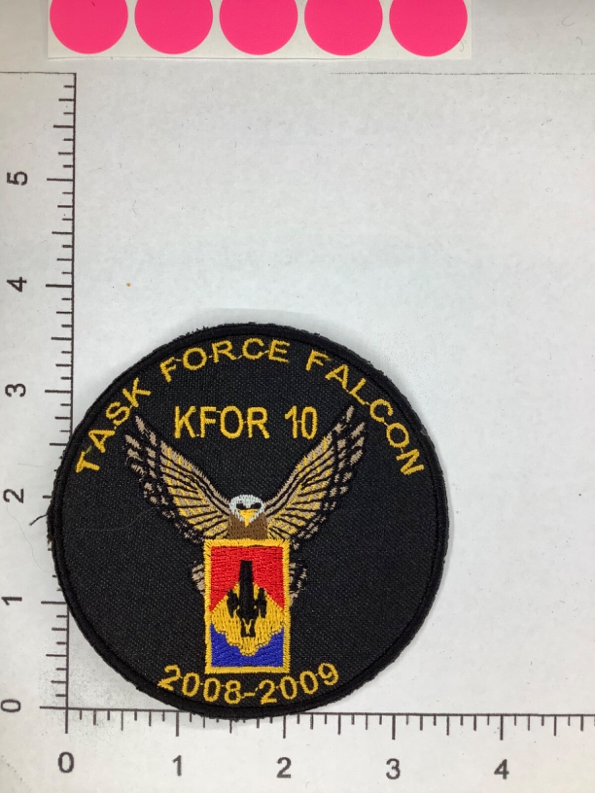 US ARMY TASK FORCE FALCON KFOR 10 2008-2009 PATCH