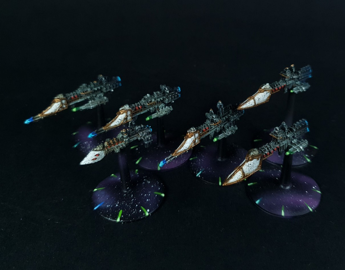 Battlefleet Gothic Firestorm Sword Cobra Escorts Painted