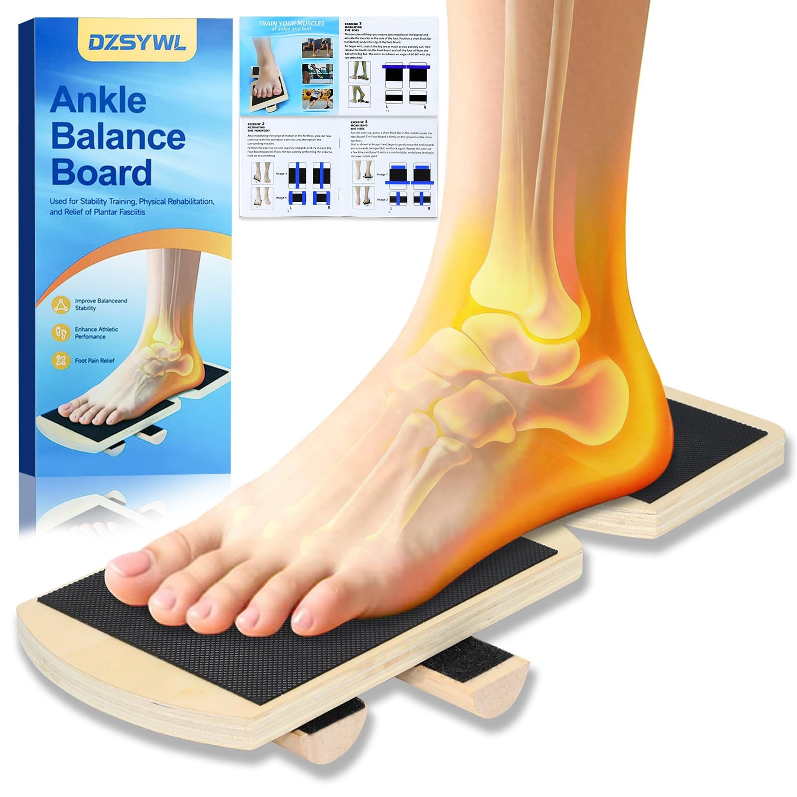 Ankle Balance Board and Foot Strengthener, Used for Physical Therapy Training...