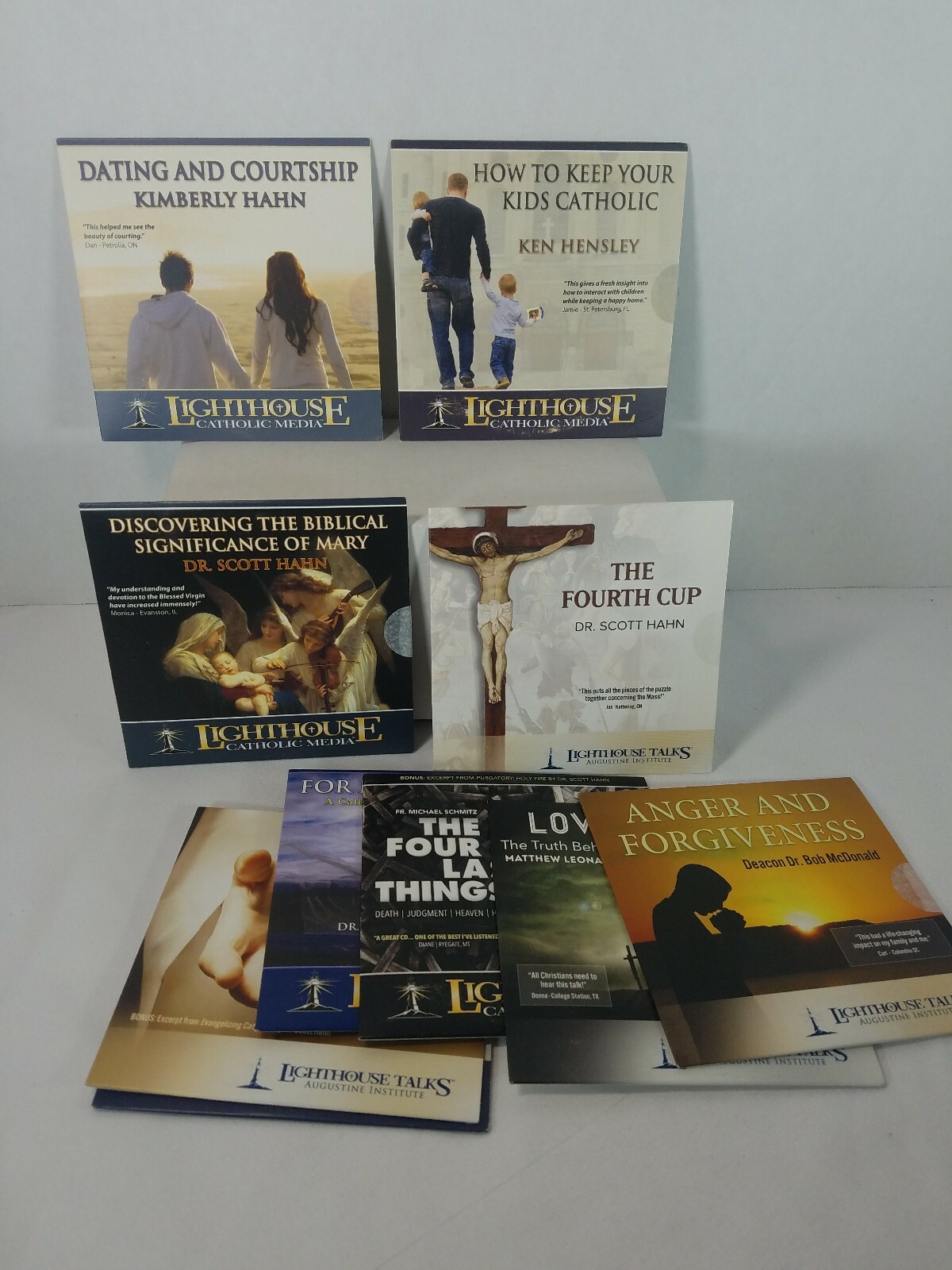 Lot of 10 new Catholic, Augustine Lighthouse Media CDs Religious Media lot C