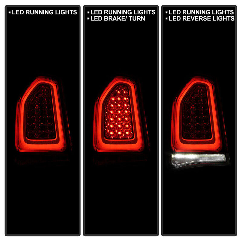 Driver Tail Light For 2015-2023 Chrysler 300 Brake Clear Chrome Full LED Lamp