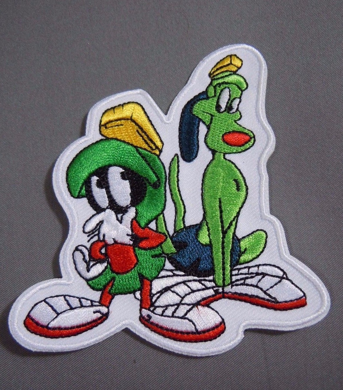 MARVIN THE MARTIAN & K9 Embroidered Iron-On Patch - 3.5"