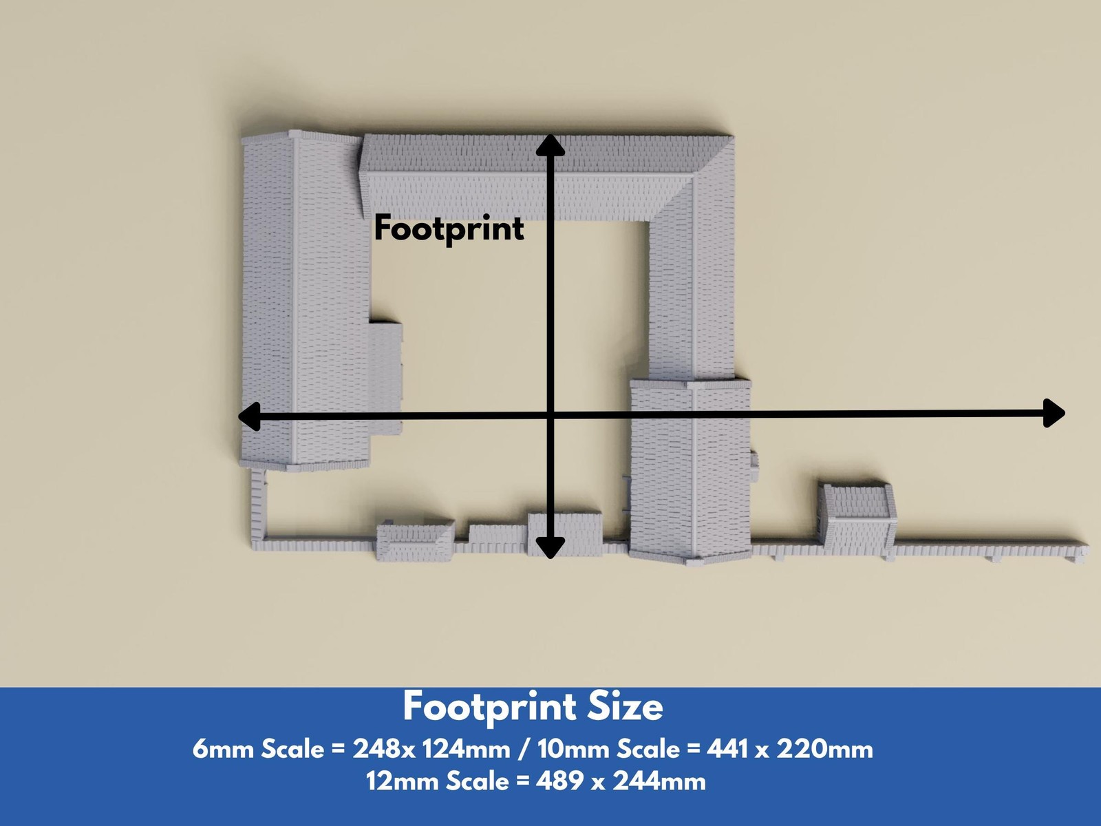 6mm La Haye Sainte Farm 6-12mm Detailed Napoleonic tabletop wargaming terrain