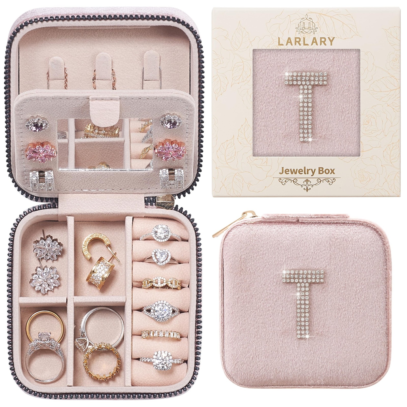 Travel Jewellery Box Travel Jewellery Box for Rings, Earrings, Necklaces and ...