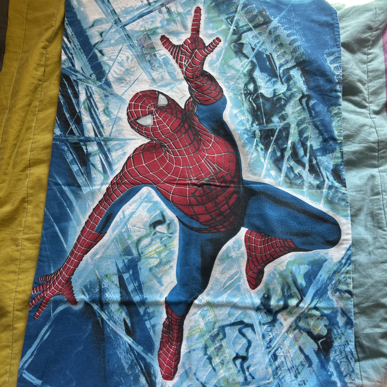 Spiderman Ultimate Pillowcase Standard Size Marvel Double Sided Kids EUC one