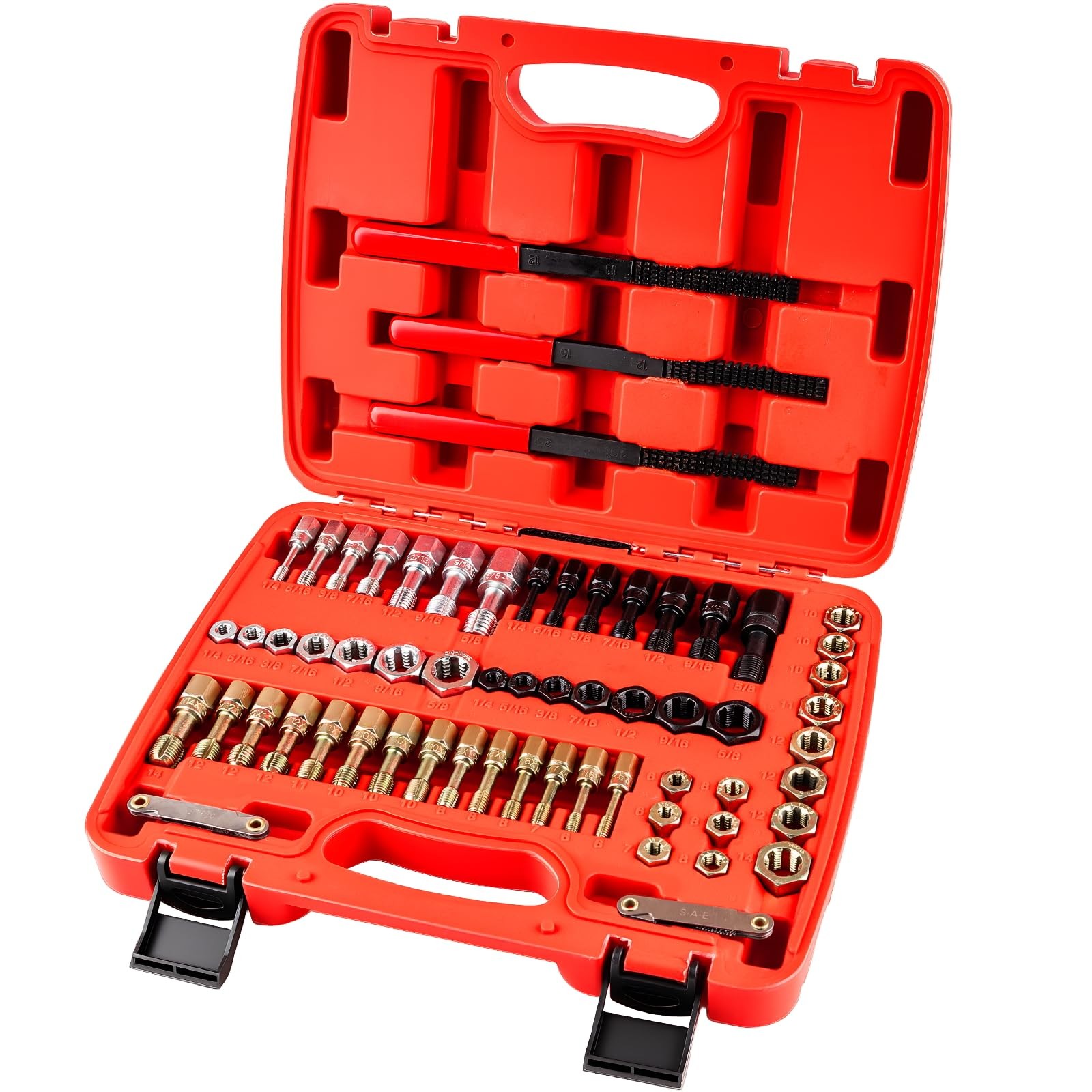 61Pcs Thread Repair Kit, UNC, UNF & Metric Thread Chaser Set, Rethread Repair...