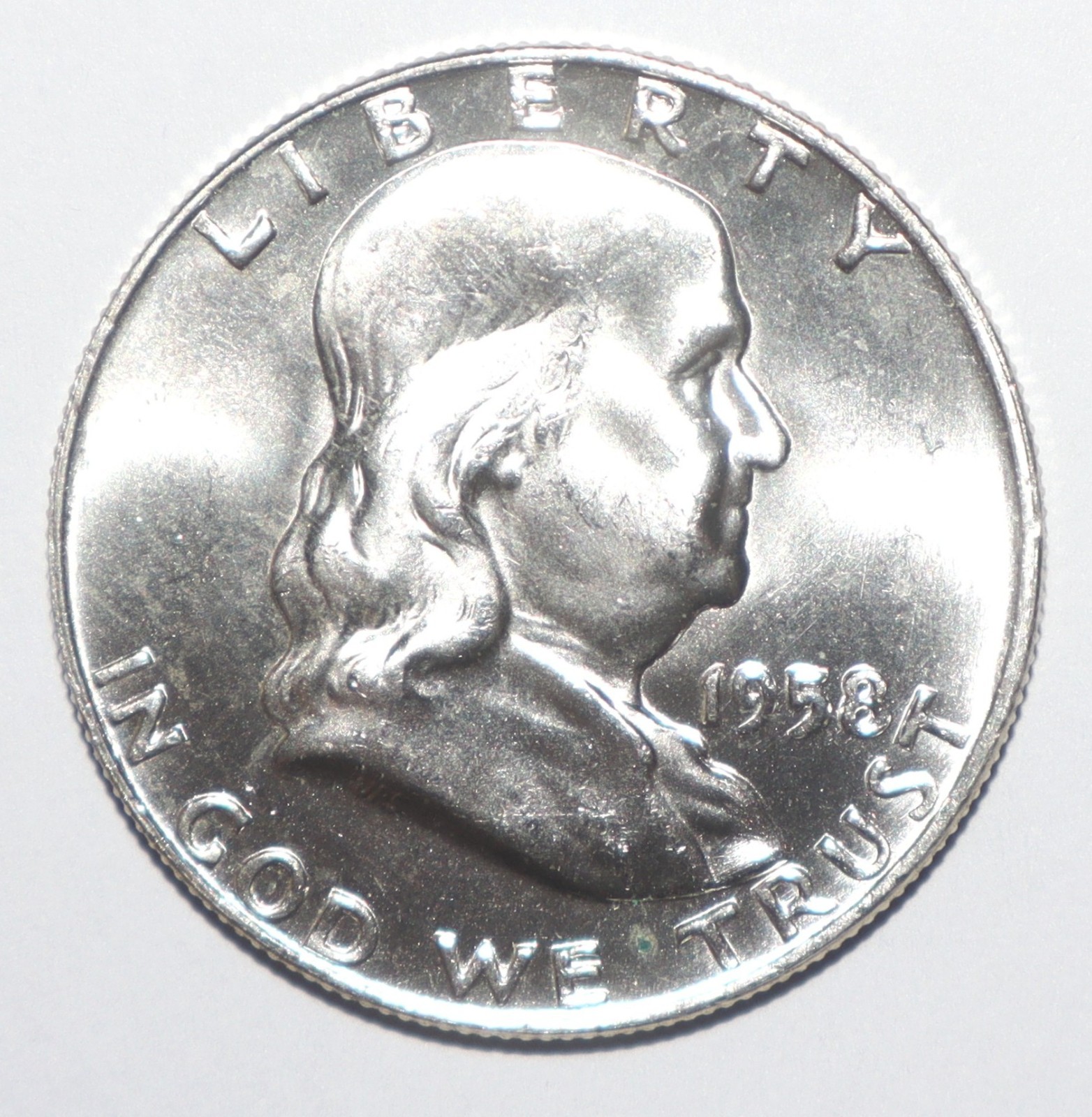1958 D Franklin Half Dollar FBL CHOICE BRILLIANT UNCIRCULATED (O317)