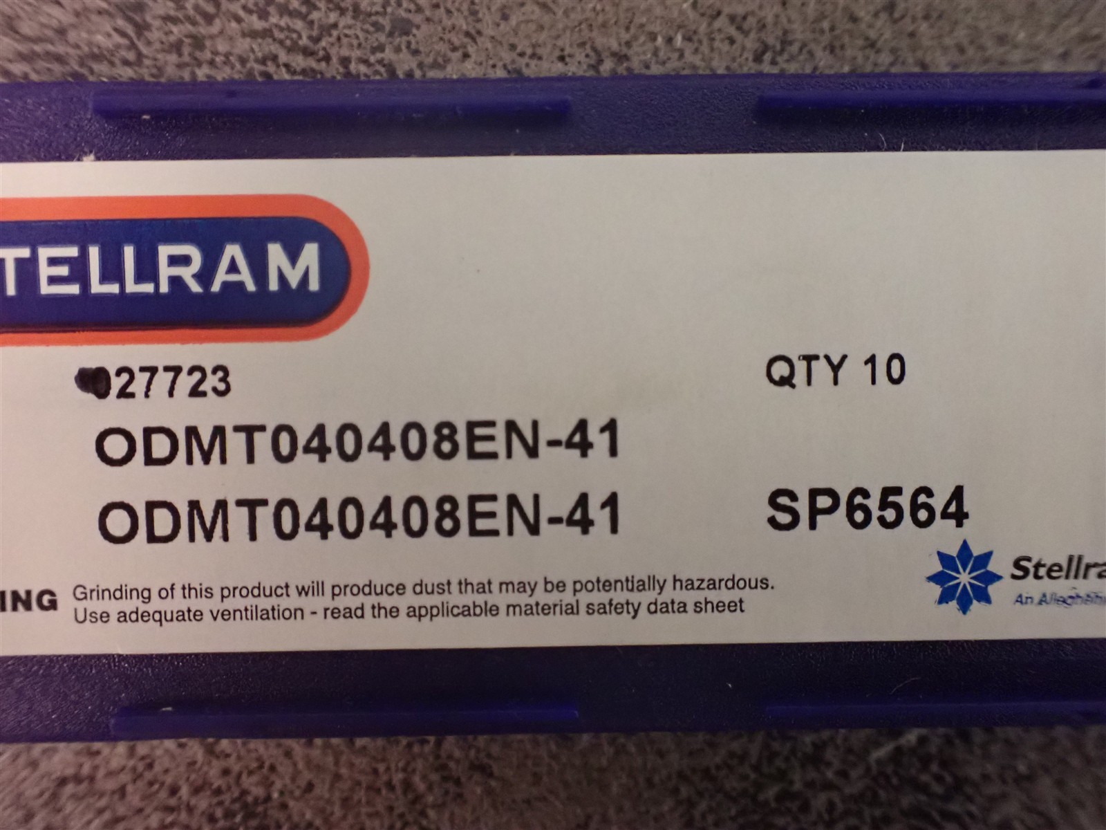 Stellram 27723 ODMT040408EN-41 SP6564 Carbide Inserts 10 Pack (BN332)