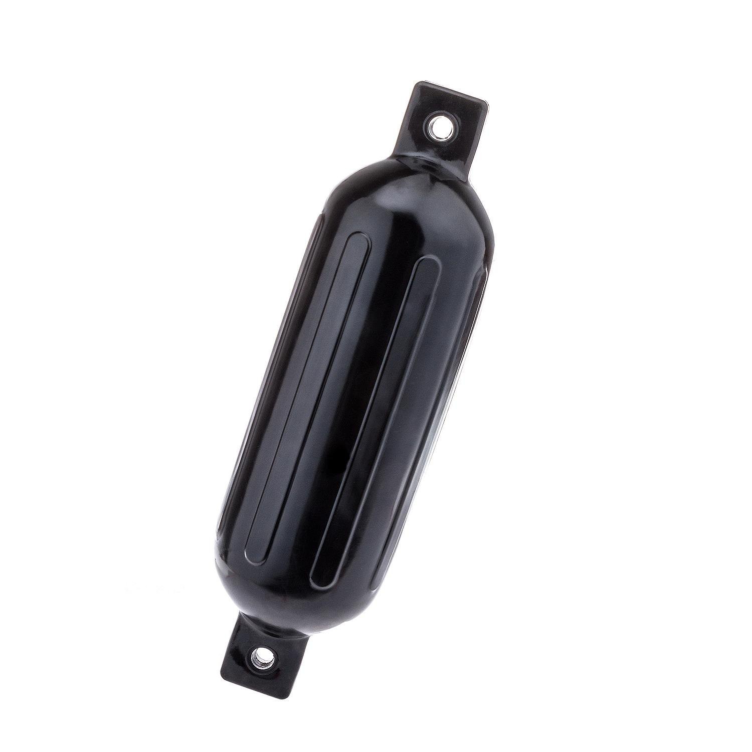 Dock Edge Vinyl Boat Fender Ribbed Twin Eye 4.5" x 16" Black Dockside **NEW**