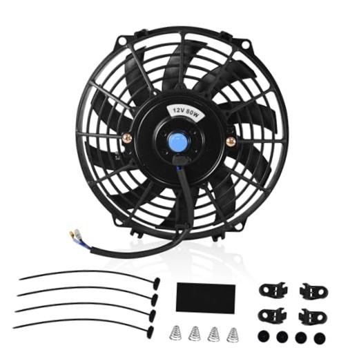 9 Inch Slim Fan Push Pull Electric Radiator Cooling Fans 1150 CFM Thermostat