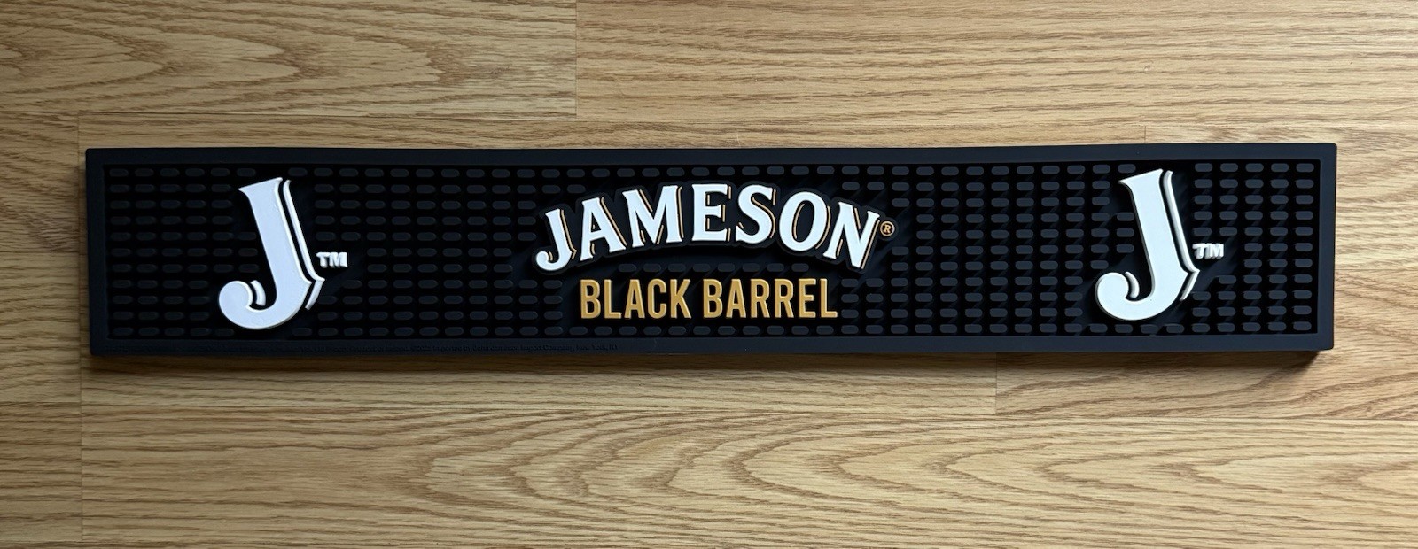 JAMESON BLACK IRISH WHISKEY RUBBER BAR RAIL RUNNER SPILL MAT SKINNY COASTER *NEW