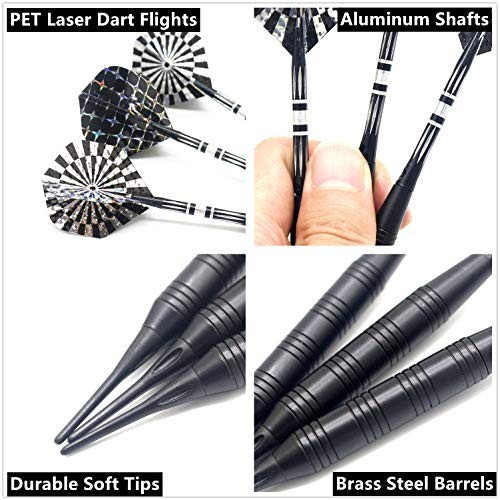 Soft Tip Darts Set for Electronic Dart Board 22g Plastic Tip Darts Set with