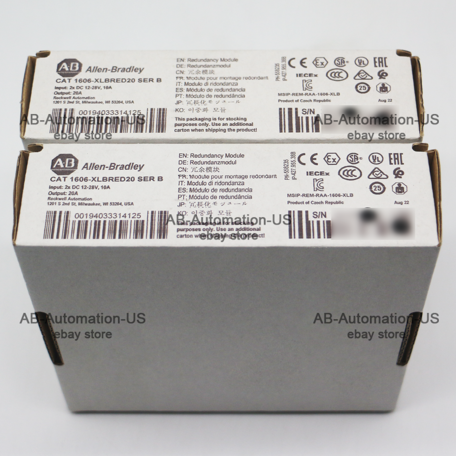 New Allen-Bradley 12-28VDC 2x10A Redundancy Module 1606-XLBRED20