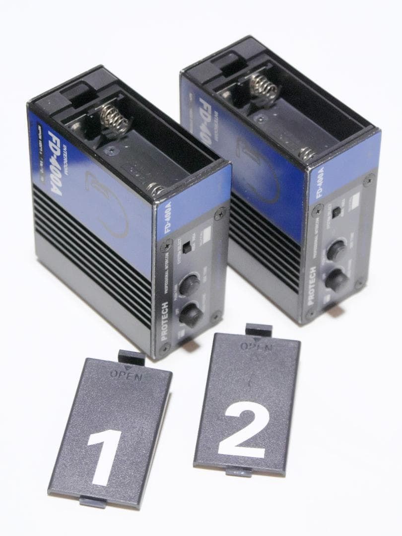 PROTECH FD-400A DL-500 Wired Intercom Headset 2 Unit Set Tested Japan