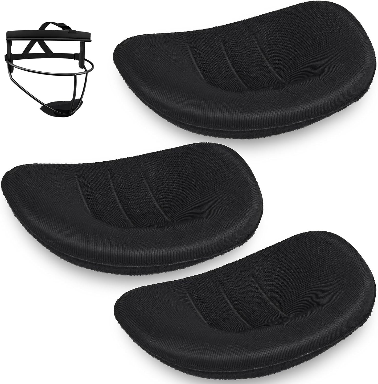 3X Softball Fielder'S Facemask Chin Cup Face Defense Chin Cup Protective Catcher