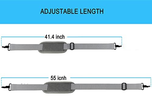 Shoulder Strap, Durable 55" Universal Replacement Laptop Shoulder Strap, Grey