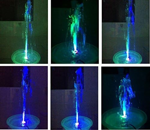 Submersible fountain pump with LED light