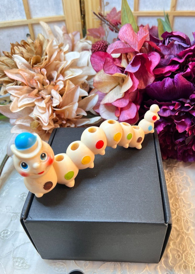 Vintage Worm Pencil Holder Made In Hong Kong Pen Holder Candle Holder