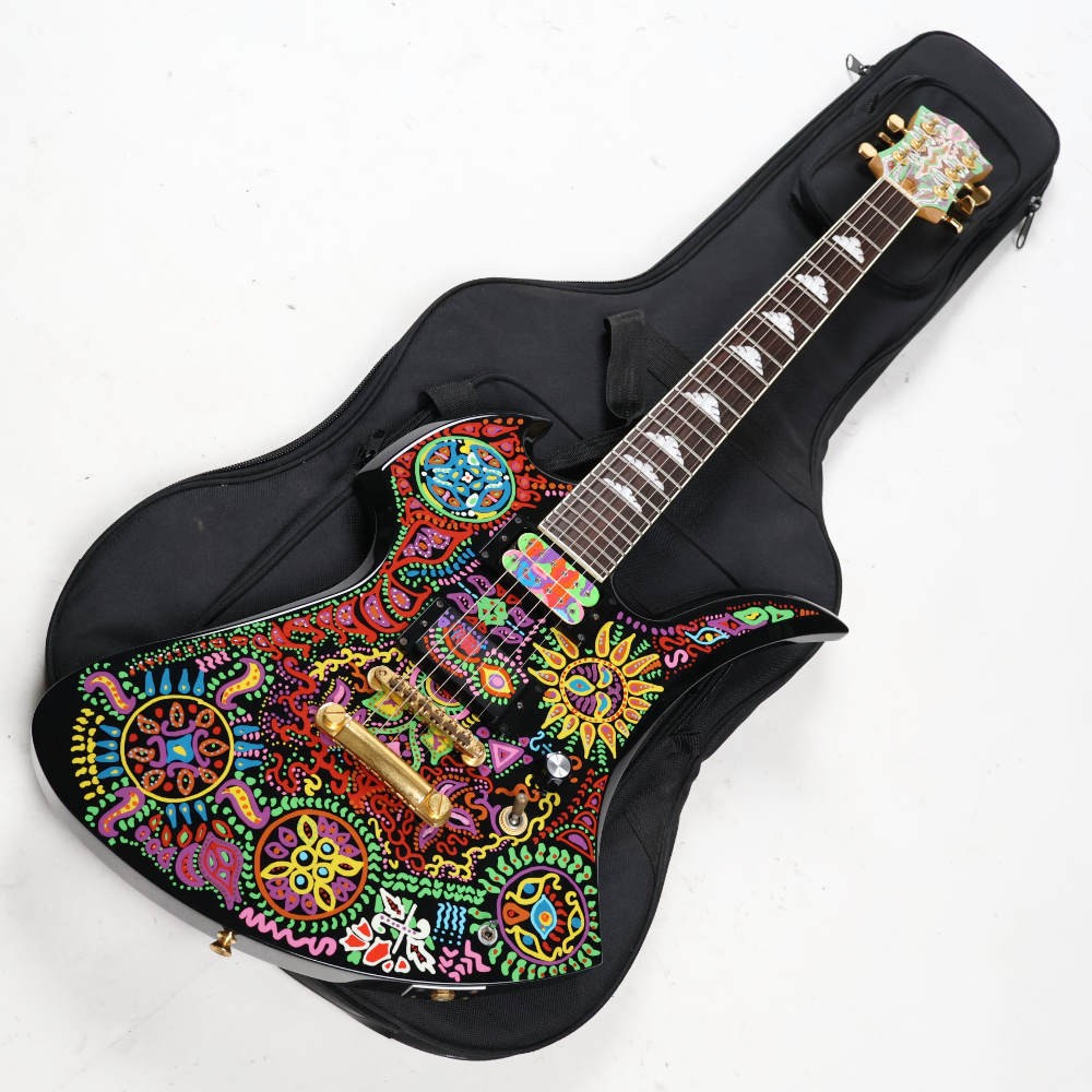 Used FERNANDES Burny MG-145X hide model psychedelic paint