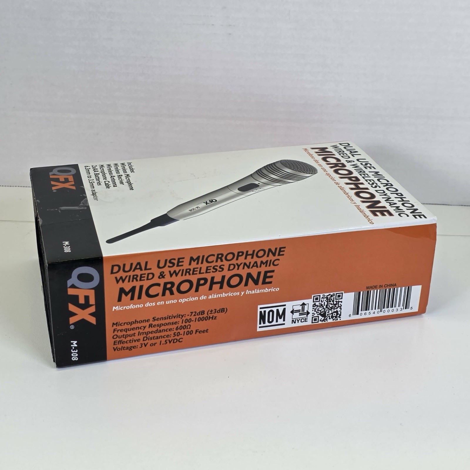 QFX Super Professional Microphone Model M-308 In Case With Cable