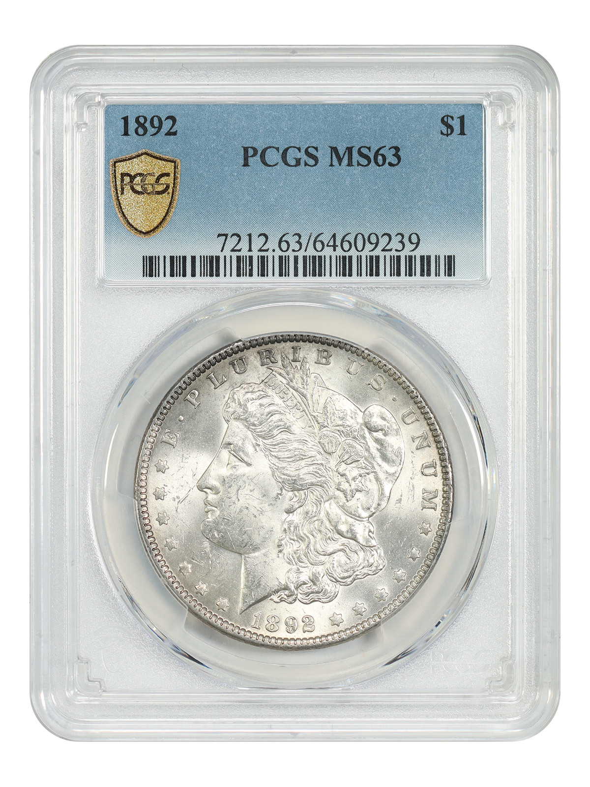 1892 $1 PCGS MS63 - Morgan Dollar - Better Date P-Mint