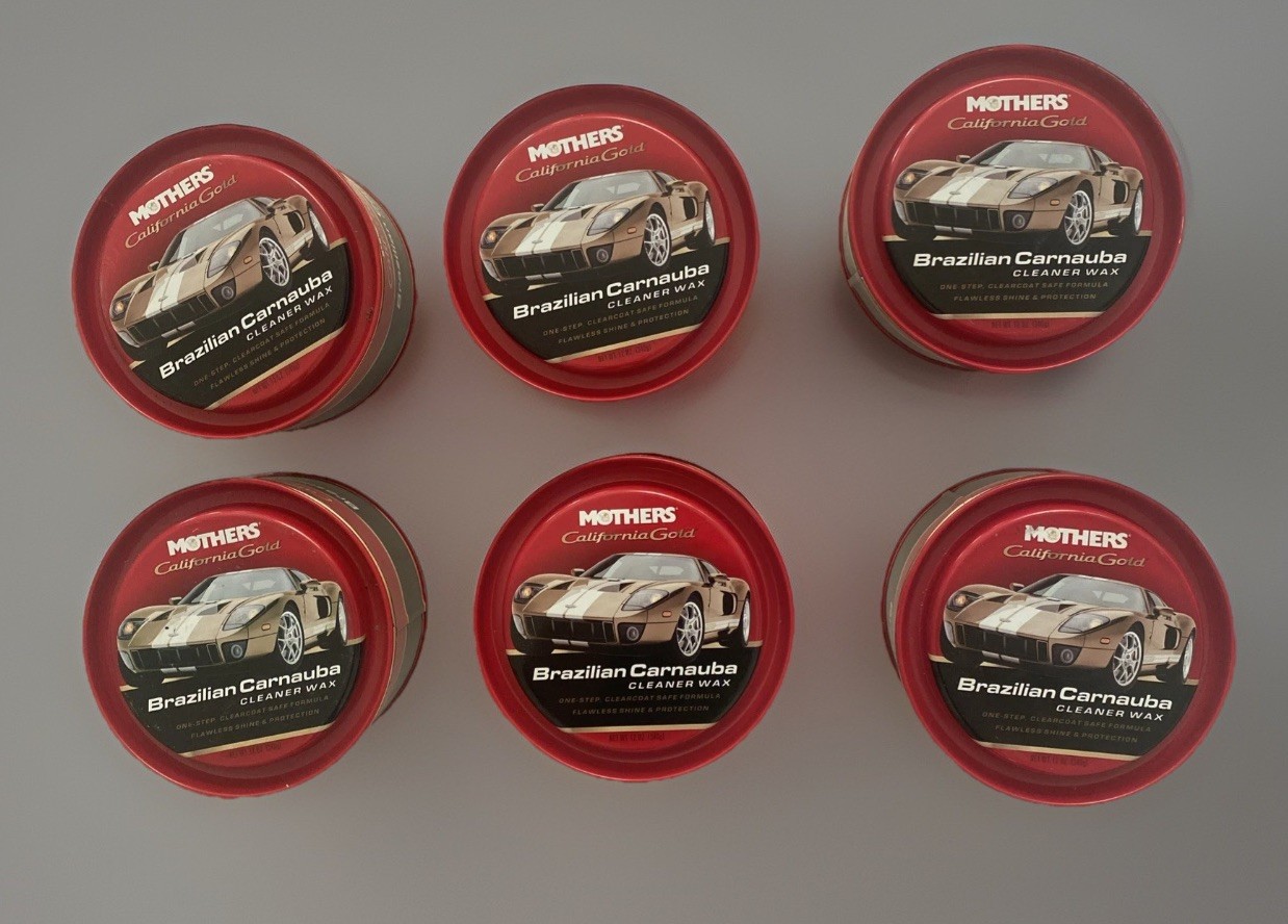 Lot 6 Mothers Wax & Polish 05500 Carnauba Cleaner Wax NEW Free Shipping!